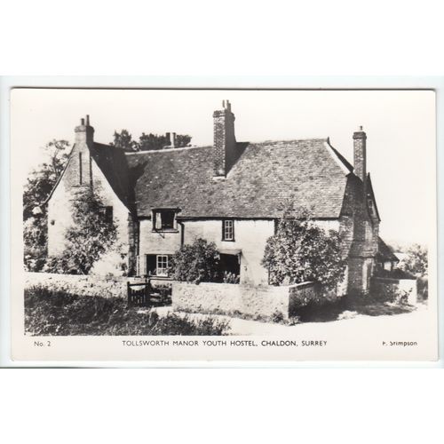 Tollsworth Manor Youth Hostel Chaldon Postcard RP Surrey YHA