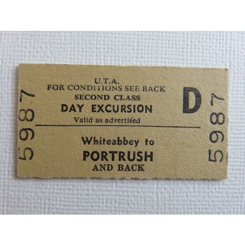 Ulster Transport Authority Whiteabbey-Portrush Day Excursion 2nd Rtn Ticket #43