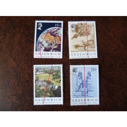 1984 GB Greenwich Meridian set of 4 unused mint stamps SG1254-7 earth telescope