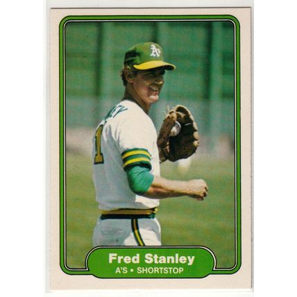 1982 Fleer baseball card 108 Fred Stanley- Athletics