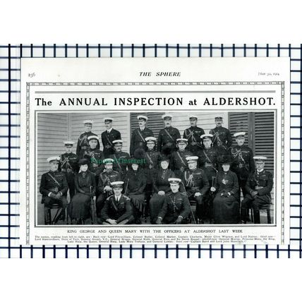 (6977) Aldershot Inspection General Robb Rice Derek Keppel Trefusis 1914 Cutting