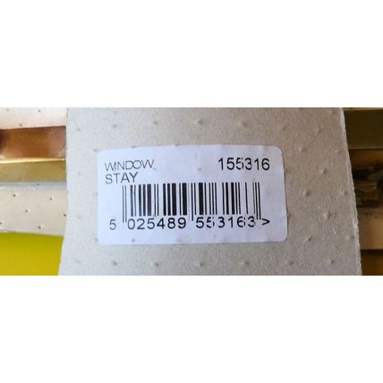 NEW PAIR OF GOLD METAL FINISH WINDOW STAYS