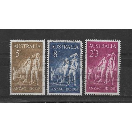 Australia.50th Anniversary of Gallipoli Landing set of 3.Fine Used.Jan22