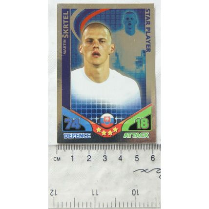2010 Topps Match Attax World Cup Trading Card - Slovakia, Martin Skrtel, star