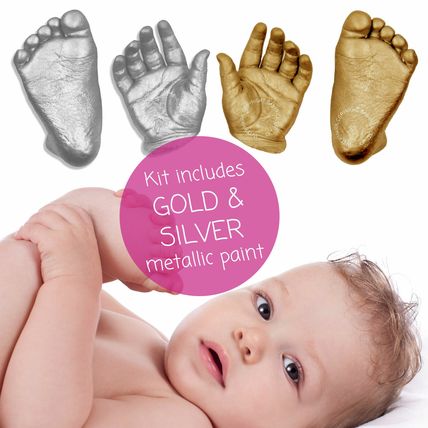 New Baby Casting Kit 3D Keepsakes Plaster Casts Feet Hands Prints Silver Gold