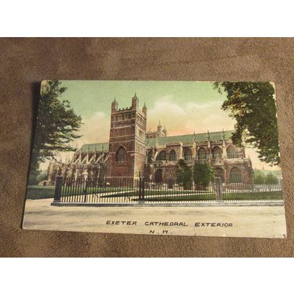 1908 fr Postcard Exeter Cathedral from N.W - Devon