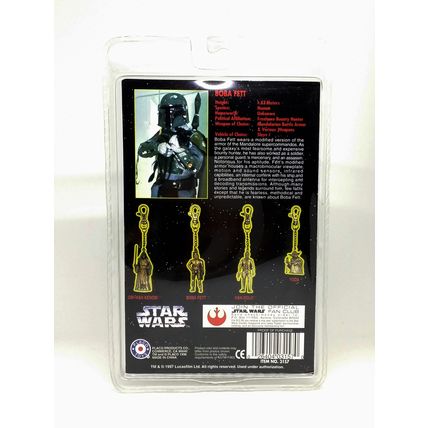 Star Wars Boba Fett Die Cast Metal Keychain Key Ring - 1997 Factory Sealed