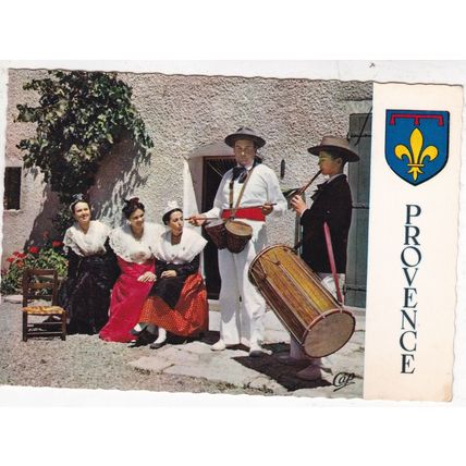 Provence Folklore France Postcard unused VGC