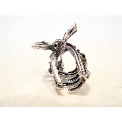 Silver metal blue/black flower crystal hair claw clip bridal clip