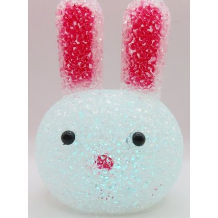 Wascally Wabbit Ornament White Plastic 10.5 CM Gift Home Decor Rabbit Fun Bunny