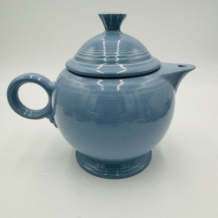 Fiesta Ware Periwinkle Teapot Bue Fiesta Teapot 5 Cup Vintage 7in Retro