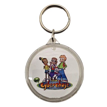Cyberchase Kids Cartoon Clear Acrylic Keychain Charm Fob Purse Bag Luggage