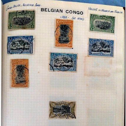 Belgian Congo 1910 5c 10c Mint and Used 25c 40c 50c Used