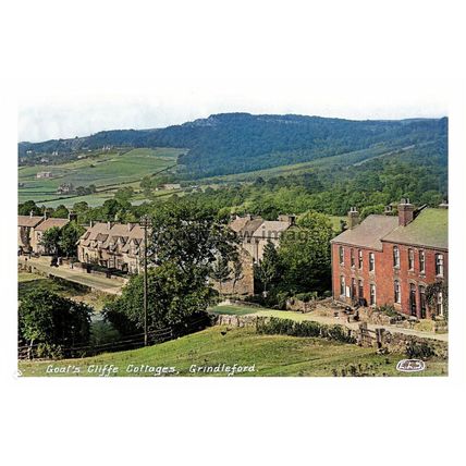 ptc1335 - Derbyshire - Goat's Cliffe Cottages in Grindleford hills - print 6x4