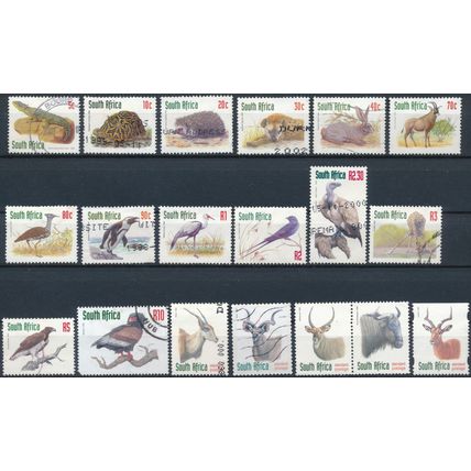 Endangered Species: 19 Values - South Africa 1997/2000 - FH & NM H