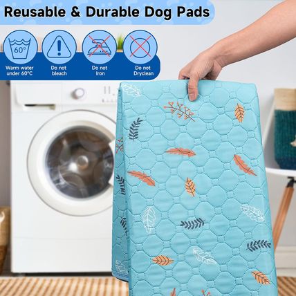 Washable Pee Pads for Dogs - 2-Pack Thick Heavy-Absorbency Reusable Pee Pads Pre