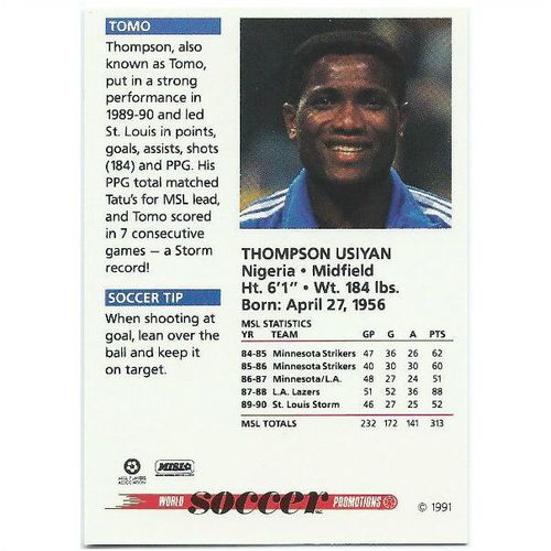 1991 Soccer Shots MSL - #068 - Tomo Usiyan