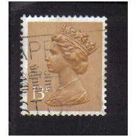 1986 GB DEFINITVE 13PPALE-CHESTNUT UNDERPRINTS F/U SG X900EU