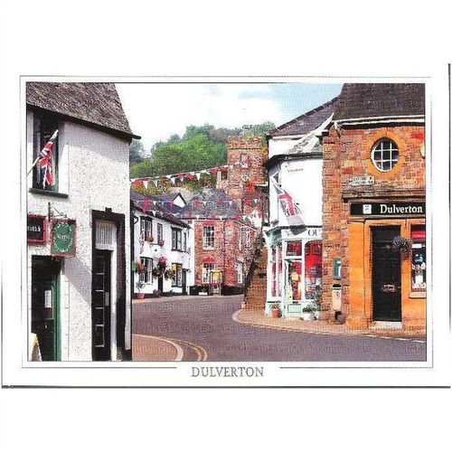 Dulverton, Somerset - Exmoor, Town Square - postcard