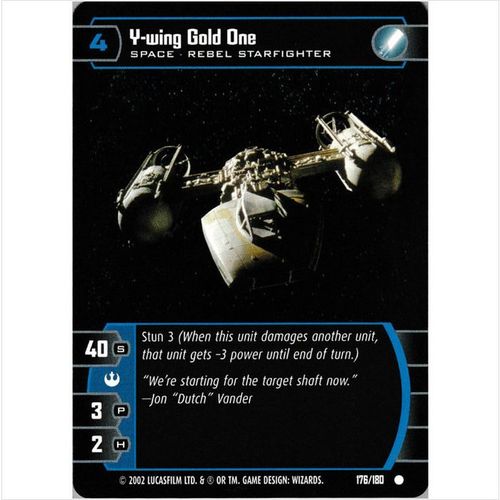 Star Wars TCG A New Hope - #176/180 - Y-Wing Gold One
