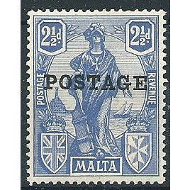Malta 1926 SG148 2 1/2d Ultramarine "POSTAGE" Mounted Mint .. .
