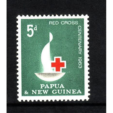 PAPUA NEW GUINEA 1963 5d RED CROSS SG 46 5d M MINT
