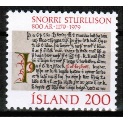 1979 Iceland - Writer Sturluson 200 kr - Sc# 518 Mint NH