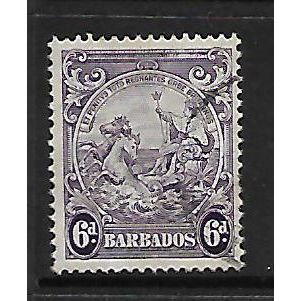 BARBADOS 1938 SG 254 6d VIOLET FINE USED