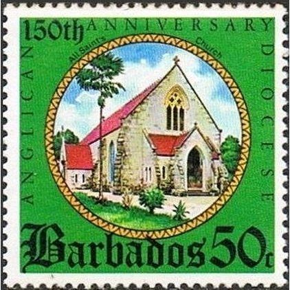 Barbados 1975 Anglican Diocese 50c Unmounted Mint SG 528 Sc 422 stamp All Saint