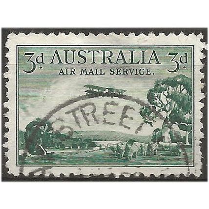 Australia 1929 SG115 3d Green AIR Fine Used .. ..