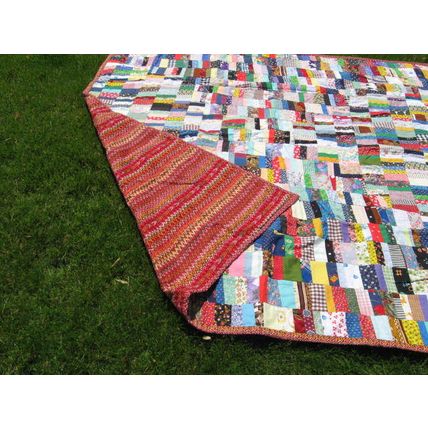 Flip N Fold Scrap Patchwork Quilt 983B 69x75 Handmade Sewing Fabric Quiltpolice