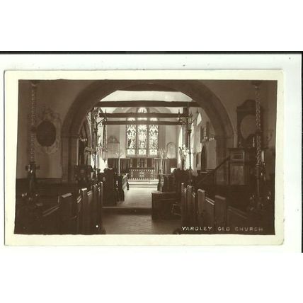 Warwickshire BIRMINGHAM YARDLEY Old Church Interior Postcard