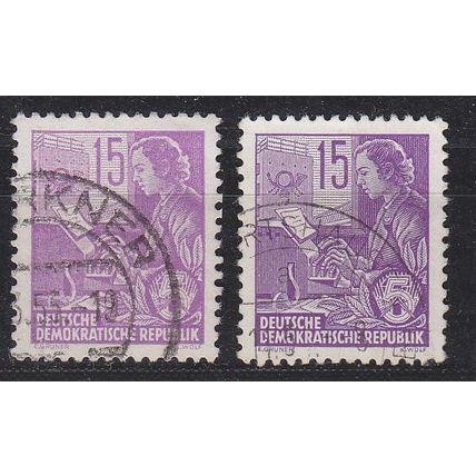 GERMANY DDR [1953] MiNr 0411 a,b ( OO/used ) [01]