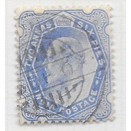 INDIA 1902 KE7 2a 6p TWO ANNAS SIX PIES USED SG126 126 SG