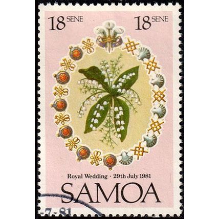 Samoa 1981 Royal Wedding 18s Used Stamp