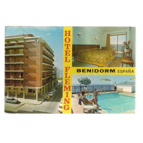 HOTEL FLEMING, BENIDORM used postcard 1989 postmark =