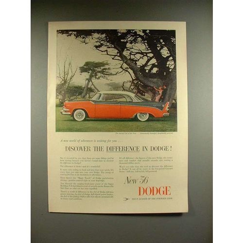 1956 Dodge Car Ad - The Difference in Dodge!