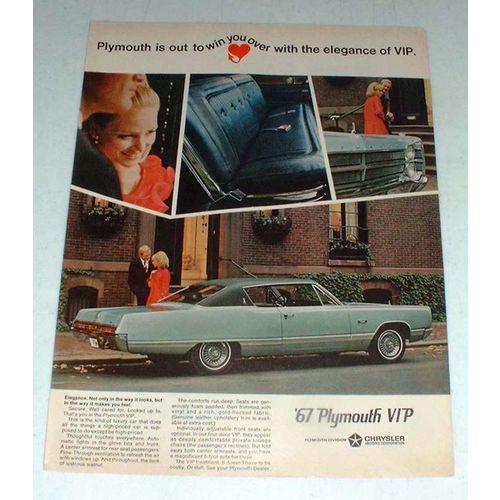 1967 Plymouth VIP Car Ad - Out to Win You Over