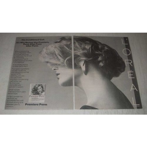 1985 L'Oreal Premiere Perm Ad - The conditional curl