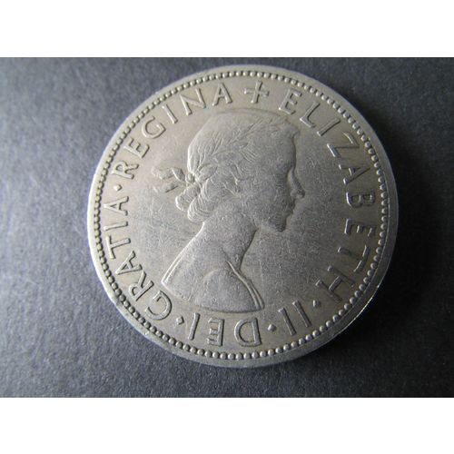 1957 QUEEN ELIZABETH II HALF CROWN FREE POST. AAJ