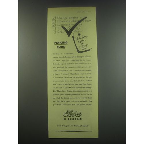 1949 Ford of Dagenham Ad - Making sure