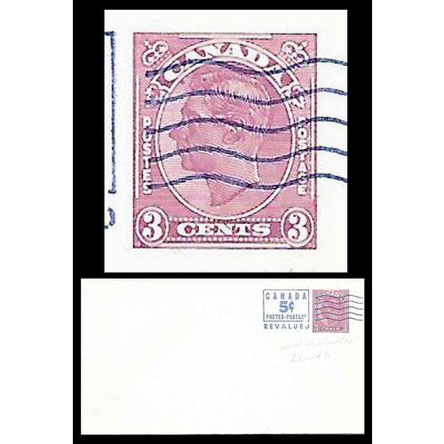 Canada #EN69b Postal Sta. George VI "Dot Under C of Canada" Broken Frame Line