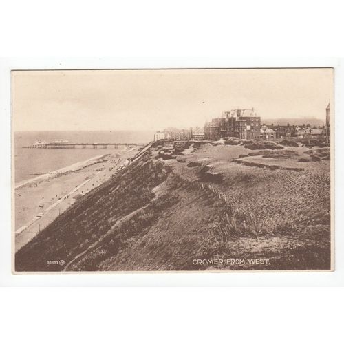 View of Cromer from the West Postcard Norfolk 86855