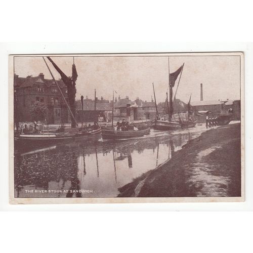 The River Stour at Sandwich Postcard Kent Publisher J Jezzard