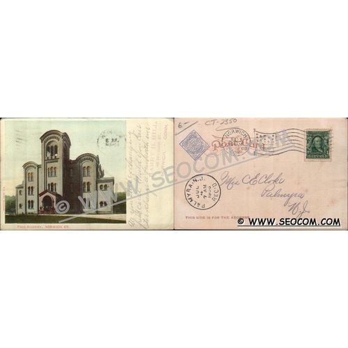 CT Norwich Postcard Free Academy Undivided Back ct_box4~2350