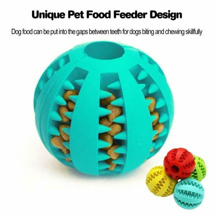 Toy Silicone Ball Feeding Dog Pupply Cat Nontoxic Bite Resistant Pet Exercise UK