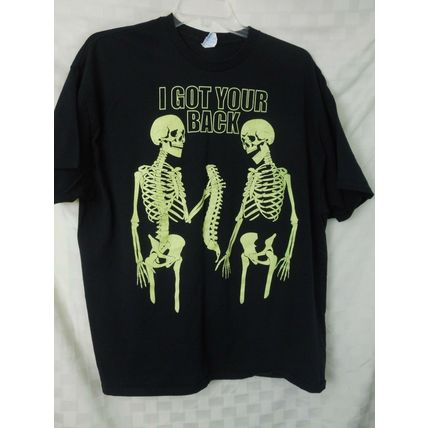 Got your back 2XL Mens T shirt Gildan Preshrunk cotton Skeleton Halloween