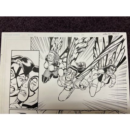 Trinity Angels #4 p20 (1997) Justice League Artist Maguire Angels in Flight