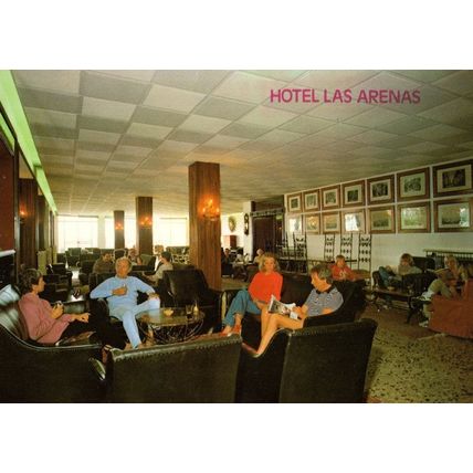 Hotel Las Arenas Mallorca Reception Lounge 1970s Postcard