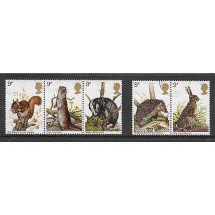 GREAT BRITAIN 1977 BRITISH WILDLIFE SG 1039 / 1043 SET 5 VALS FINE USED#3